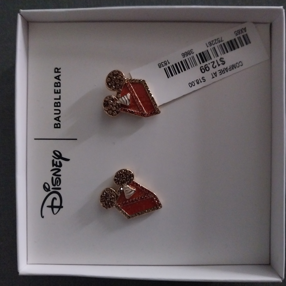 BaubleBar Mickey Pumpkin Pie Earrings